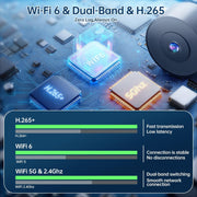Picturesky 2K Window Security Camera, Full Color Night Vision, AI Human & Vehicle Detection, Dual-Band Wi-Fi, Two-Way Talk, 24/7 Recording, Black, Pack of 2