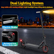 Joyhis Adult Electric Scooter, 350W Brushless Motor, 8.5 in Anti-Skid Solid Tires, 19 MPH Speed, 21-Mile Range, Dual Braking System, App Control, Foldable Design, J078L