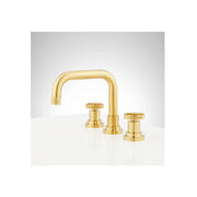 Signature Hardware AF1910-6-BG Hendrix 1.2 GPM Widespread Bathroom Faucet with Pop-Up Drain, Brushed Gold