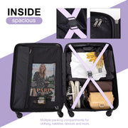 Travelhouse TH2085LP 1 Piece Hardside Luggage Set Hardshell Lightweight Suitcase with TSA Lock Spinner Wheels 20in24in28in, Light Purple
