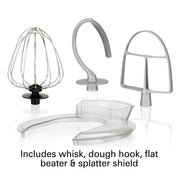 Proctor Silex 63392 Hamilton Beach Stand Mixer, 7 Speeds with Whisk, Dough Hook, Flat Beater Attachments, 4 Quart, Silver