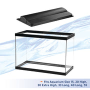 Aqueon LED Deluxe Full Aquarium Hood with Moon Glow Accent Light, Black, 24 Inch, 100121106
