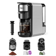 HBN 3-in-1 Single Serve Coffee Maker Compatible with Nespresso Capsules, 1450W, Black
