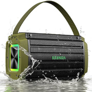 Seenda W-4120 Bluetooth Speaker, 80W, Subwoofer, RGB Lights, 10H Playtime, IPX6 Waterproof Portable Wireless Speaker with Handle for Outdoors, Camping, Beach
