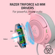 Razer RZ04-05350200-R3U1 Kraken Kitty V3 X Wired Over-the-Ear Gaming Headset, Black