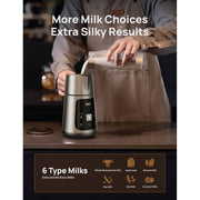 Dreo BaristaMaker Electric Milk Frother, All-in-1 Foam Frother for Latte Art Microfoam, 15oz Stainless Steel Automatic Milk Warmer with 30 Drink Programs, Touch Control, Starlight DR-KMF001