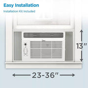 Midea MAW06R1YWT-S 6,000 BTU Easy Cool Electronic Window Air Conditioner with Remote Control, White
