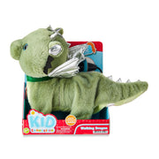 Sound N Light Kid Connection Walking Dragon Plush Toy with Interactive Leash, Silver Wings, Blue Eyes, Ages 3 and Up