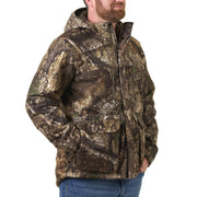 Realtree APX Insulated Hunting Parka, Waterproof, Windproof, Breathable, Sherpa-Lined Pockets, Adjustable Hood, Safety Harness Compatible, Mid-Length, Sizes S-3XL