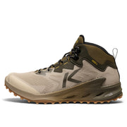 KEEN 1031254 Zionic NXT Mid Waterproof Hiking Boots for Men, Brindle/Lemon Curry, 9.5M