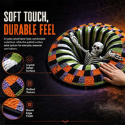 AZQIKPX 3D Halloween Rug, Candy Corn Abyss Quilted Round Indoor Area Rug, Soft Non-Slip