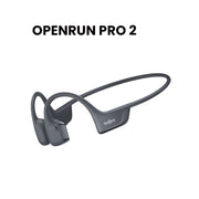 Shokz OpenRun Pro 2 Open-Ear Bone Conduction Sport Headphones, DualPitch 3D Sound, Sweat Resistant, Secure Comfortable Fit, Black and Silver
