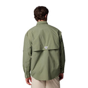 Columbia PFG Bahama II Men's Long Sleeve Fishing Shirt, Cypress, Relaxed Fit, UPF 30 Sun Protection, Quick-Dry Nylon, 101162