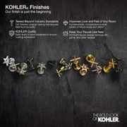 Kohler Occasion Shower Arm and Flange, Polished Chrome, Metal Construction, 1/2-14 NPT Connection, 27054-CP