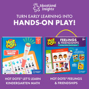 Educational Insights Hot Dots Let's Learn Kindergarten Reading Set with Interactive Pen, 50-Page Workbook, Ages 5+, 2446