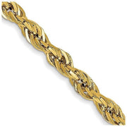 Bagatela 10K Yellow Gold Semi-Solid Rope Chain Necklace, 4.25 mm Width, 20 in, Lobster Claw Clasp, BA2710512