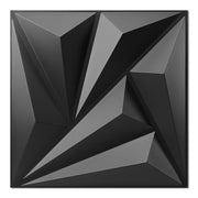 Art3dwallpanel A10wv268BK20usz 20PCS 11.8'' x 11.8'' 3D Wall Panels for Interior Wall Decor,Black Diamond Textured Accent PVC