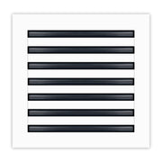 Texas Buildmart 14x14 Modern AC Vent Cover, Decorative White Aluminum Heating and Cooling Register Grille, Standard Linear Slot Diffuser