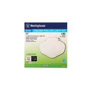 Westinghouse 7785300 Semi-Gloss White Schoolhouse Ceiling Fan Light Kit