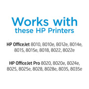 HP 3YL65AN#RFD 910XL High Yield Black Original Ink Cartridge, 825 Page Yield, Compatible with OfficeJet Pro 8020 Series