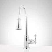 Signature Hardware 448171 Amberley 1.8 GPM Single Hole Pull Down Kitchen Faucet - Chrome