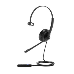 Yealink UH34 Mono Teams USB Wired Headset, Noise-Isolating Microphone, Ultra-Lightweight, Soft Leatherette Ear Cushion, In-Line Call Control, YEA-UH34-MONO-TEAMS
