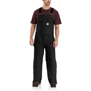 Carhartt 106672-BLK Firm Duck Loose-Fit Insulated Bib Overalls for Men, Black, M - Regular