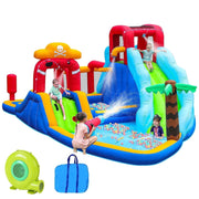 Neche Large 11-in-1 Inflatable Water Slide Bounce House, 222 in Length, 135 in Width, 82 in Height, 450W Blower, Holds Up to 6 Kids Ages 3-8, Max Weight 495 lbs