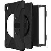 Cellairis Rapture Rugged Tablet Case with Hard Polycarbonate Shell, Shock Absorbing Silicone Skin, Adjustable 360 Rotating Hand Strap and Kickstand for Samsung Galaxy Tab A9+