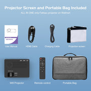 Faltopu 5G WiFi Bluetooth Home Theater Projector, Native 1080P Full HD, 4K Supported, 16000 Lumens LCD Display, Electronic Zoom 50%-100%, Includes 100
