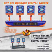 Beefunni Digital Shooting Targets With Foam Dart Blaster, Outdoor Shooting Games Gift For 8-12 Years Old Boys