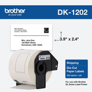 Brother Genuine DK-12023PK Die-Cut Shipping Labels, White, 2.4 in x 3.9 in, 3 Rolls of 300 Labels Each