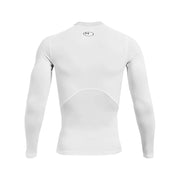 Under Armour HeatGear Compression Long-Sleeve Shirt for Men - White/Black - ST