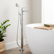 Signature Hardware 454474 Cooper Freestanding Tub Filler with 1.8 GPM Hand Shower, Chrome