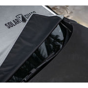Bimini Bay Outfitters SolarGuard Plus Windshield Sun Shade, XL, Reflective Silver, 68in x 41in, Exterior-Mounted, Universal Fit, 53884