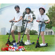 RCB HB21 Electric Scooter for Kids Ages 8+ Lightweight and Foldable 150W Motor Max 10 Mile & 12.5Mph Double Brake Adjustable Height Anti-Slip Handleba