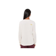 The North Face Women's Floral Alpine Relaxed Long-Sleeve T-Shirt, White Dune, Large, 100% Cotton, NF0A8GNGQLI