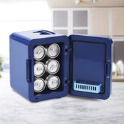 Disney 19316 Stitch Mini Fridge 4L 6 Can, Blue Portable Beverage Cooler for Drinks