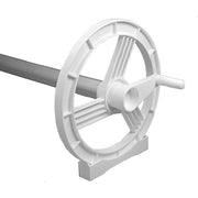 Feherguard 18 ft Mill Finished Solar Cover Reel Tube, Retractable, Wall Mount, Silver, Manual Operation, ITS-ST18