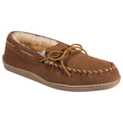 Minnetonka Moccasin Sheepskin Hardsole Mocs for Men - Golden Tan - 12W