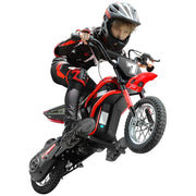 Neche MX350 Electric Powered Motorcycle for Kids Age 13+, Red - Safe and Comfortable