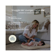 Snuggle Me Organic SMO-LCU-WW-SD-N1 Curve Lite Baby Lounger - Sand