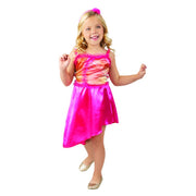 Jakks Pacific Wicked Glinda Blue Butterfly Dress for Girls, Ombre Satin and Tulle Layered Skirt, Sheer Long Sleeves with Ruffled Shoulders, Includes Silver Tiara and Wand, Size 4-6