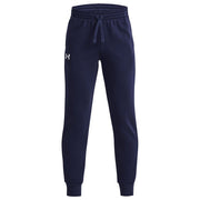 Under Armour Rival Fleece Joggers with Pockets for Boys - Midnight Navy/White - M