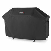 Weber Premium Grill Cover for Genesis 400 Series 4-Burner Gas Grills, Water-Resistant Black, Durable Polyester, Secure Fastening Straps, 7758