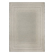 Better Homes & Gardens Outdoor Rug, 7 ft x 10 ft, Gray Border