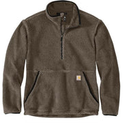 Carhartt 106443-217 Loose-Fit Quarter-Zip Fleece Pullover for Men, L, Tarmac