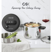 Koch Systeme CS 101176 Stainless Steel Pressure Cooker, 8.5qt Capacity
