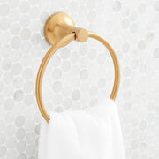 Signature Hardware 466407 Wall Mounted Towel Ring Brushed Gold Bathroom Hardware Towel Ring