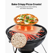 KFFKFF Rectangular Pizza Stone, Heat-Resistant Cordierite Bakeware, 20 x 14 x 0.67 in, Includes Scraper, Oven and Grill Compatible